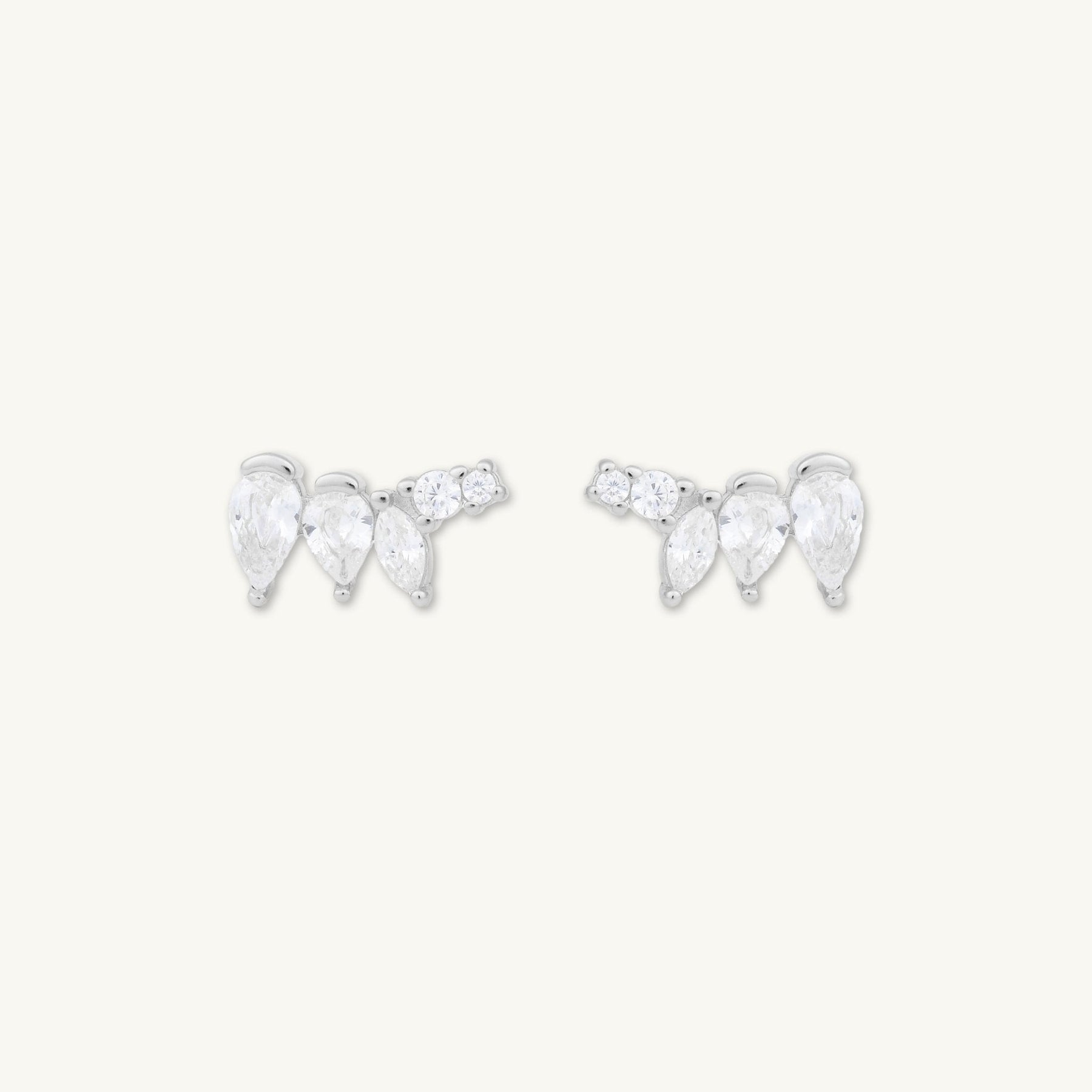 Trio Angel Wings Stud Earrings
