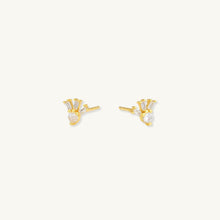 Trio Baguette Stud Earrings
