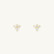 Trio Baguette Stud Earrings