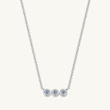Trio Bezel Moissanite Necklace