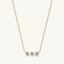 Trio Bezel Moissanite Necklace