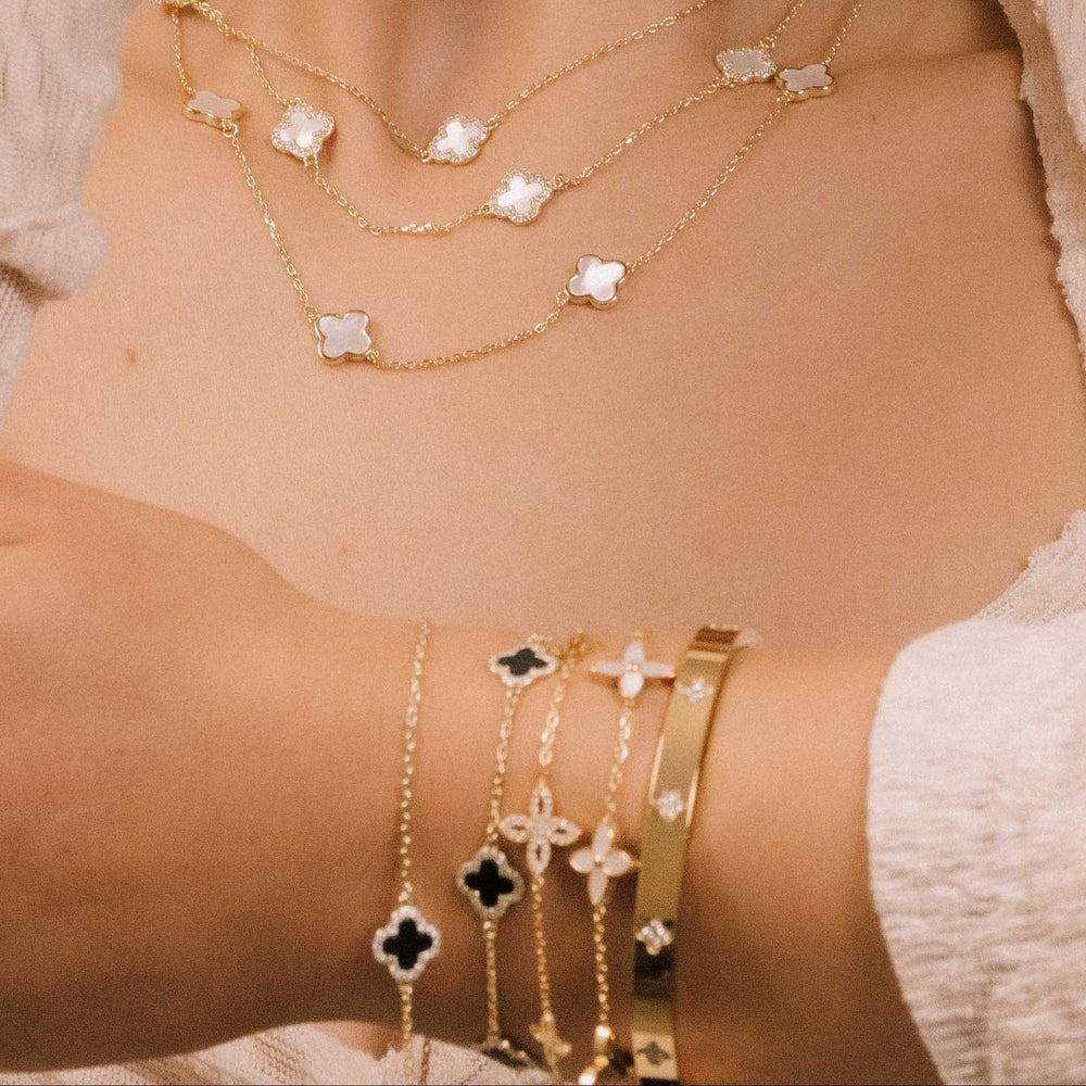 Trio Marquise Clover Solitaire Bracelet