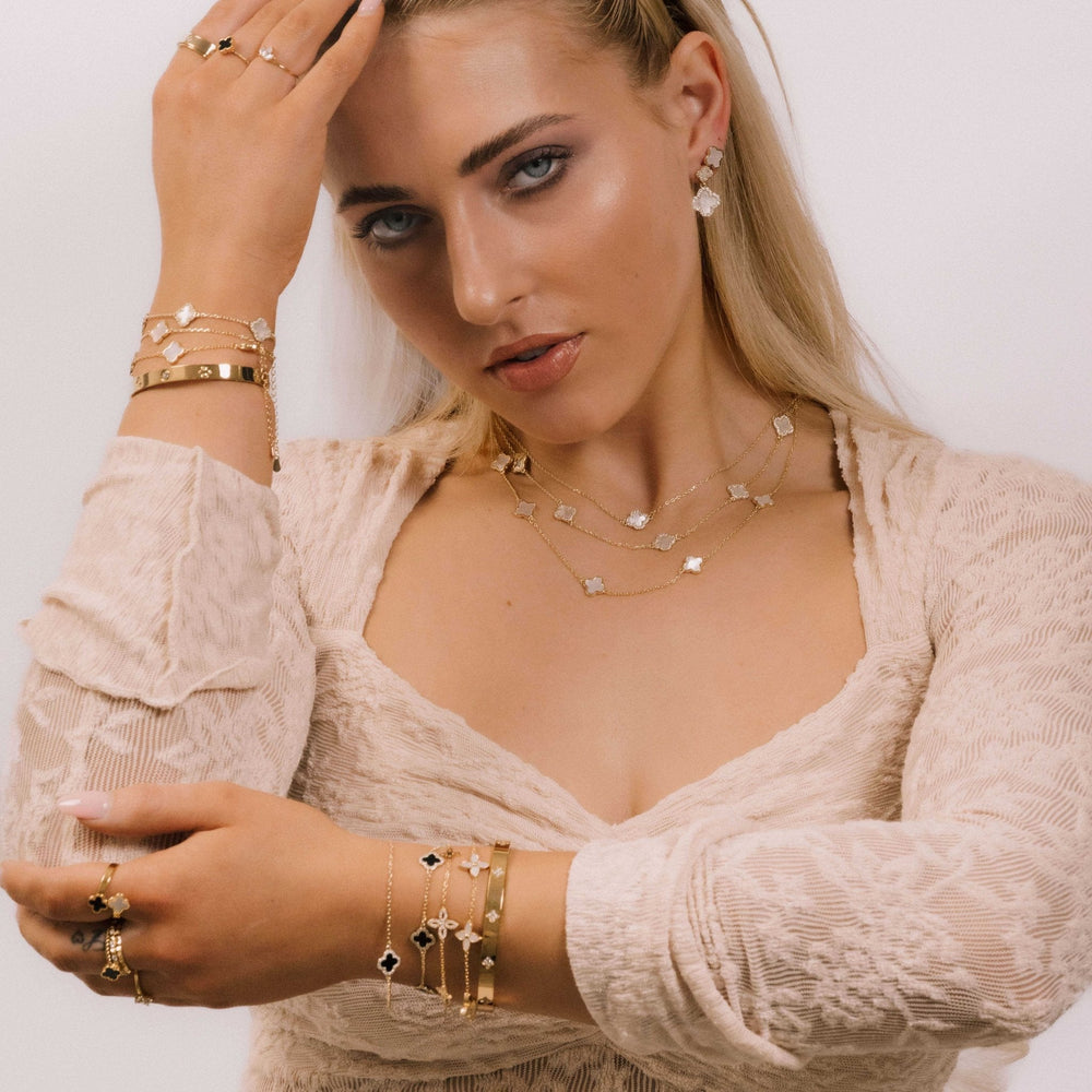 Trio Marquise Clover Solitaire Bracelet