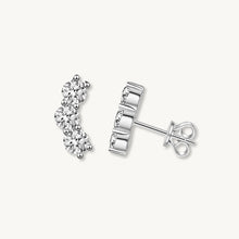 Trio Moissanite Stud Earrings 1.2 Carat