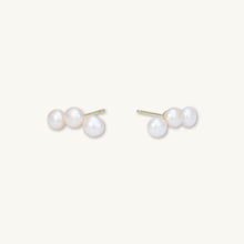 Trio Pearl Stud Earrings