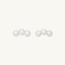 Trio Pearl Stud Earrings