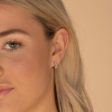 Trio Sapphire Huggie Earrings
