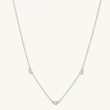 Trio Sapphire Station Chain Necklace