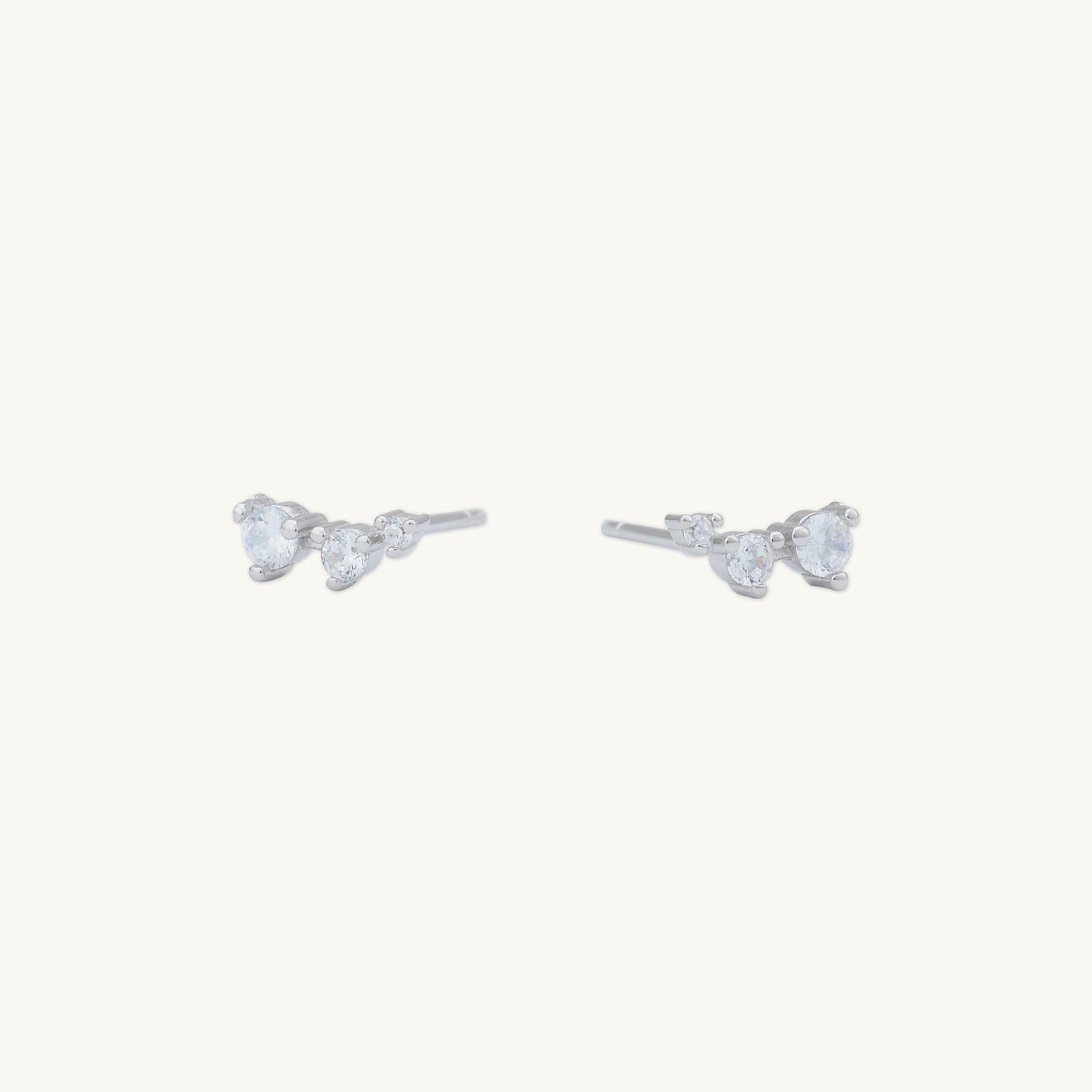 Trio Sapphire Stud Earrings
