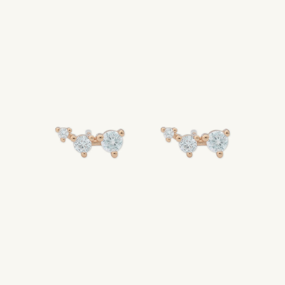 Trio Sapphire Stud Earrings