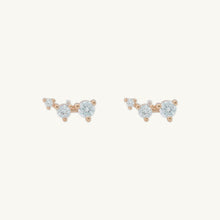 Trio Sapphire Stud Earrings