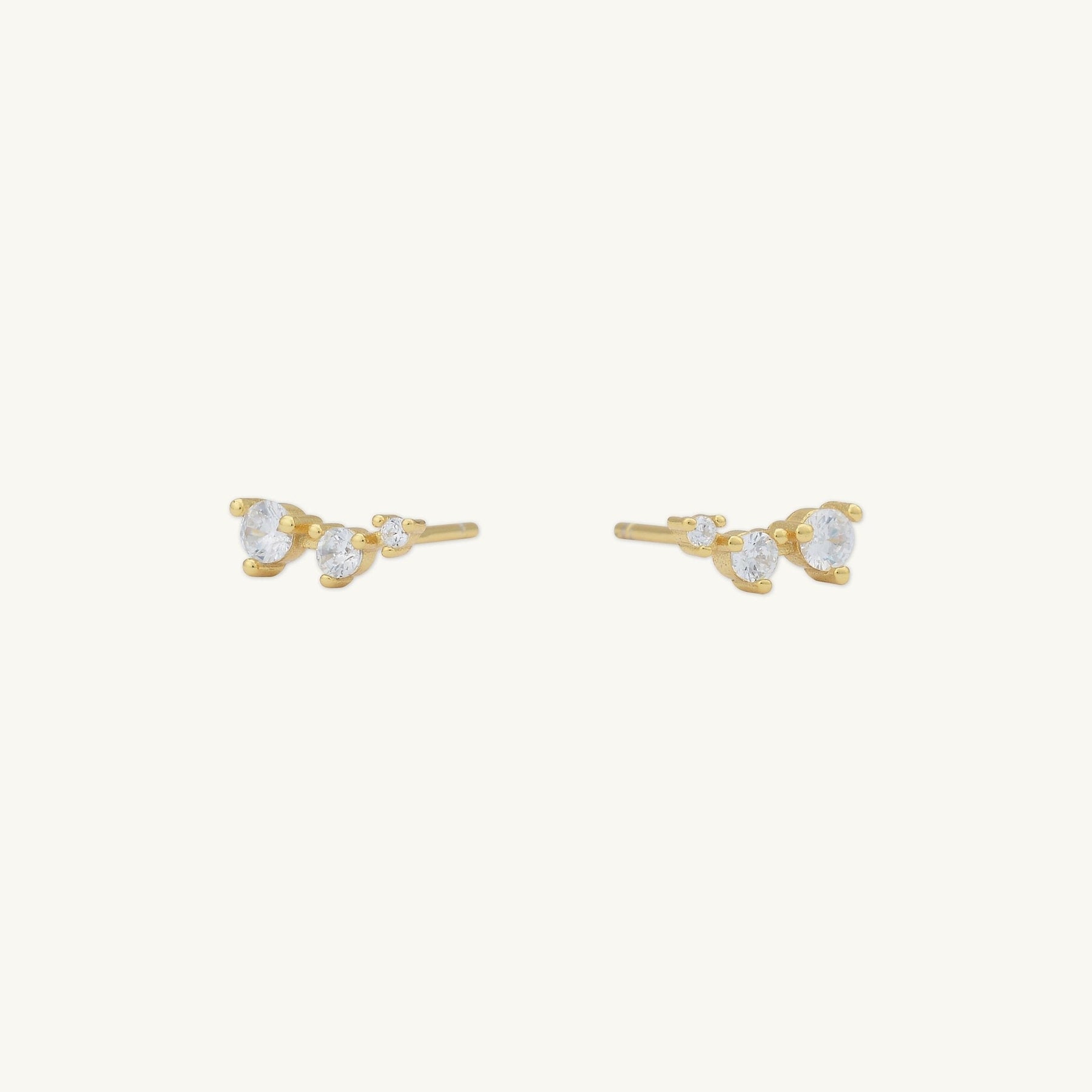 Trio Sapphire Stud Earrings