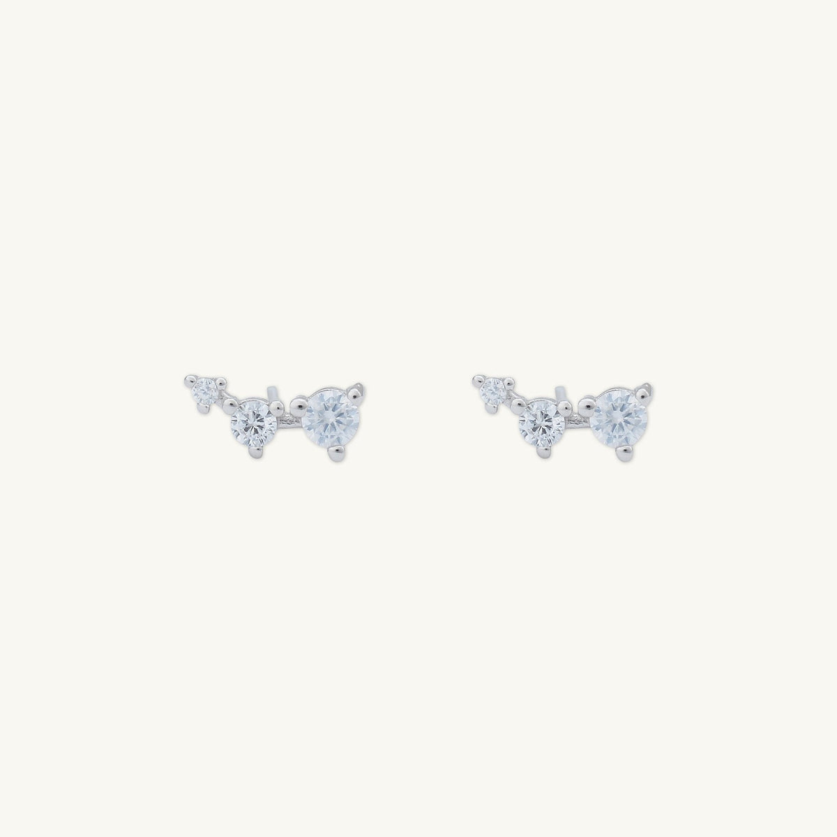 Trio Sapphire Stud Earrings