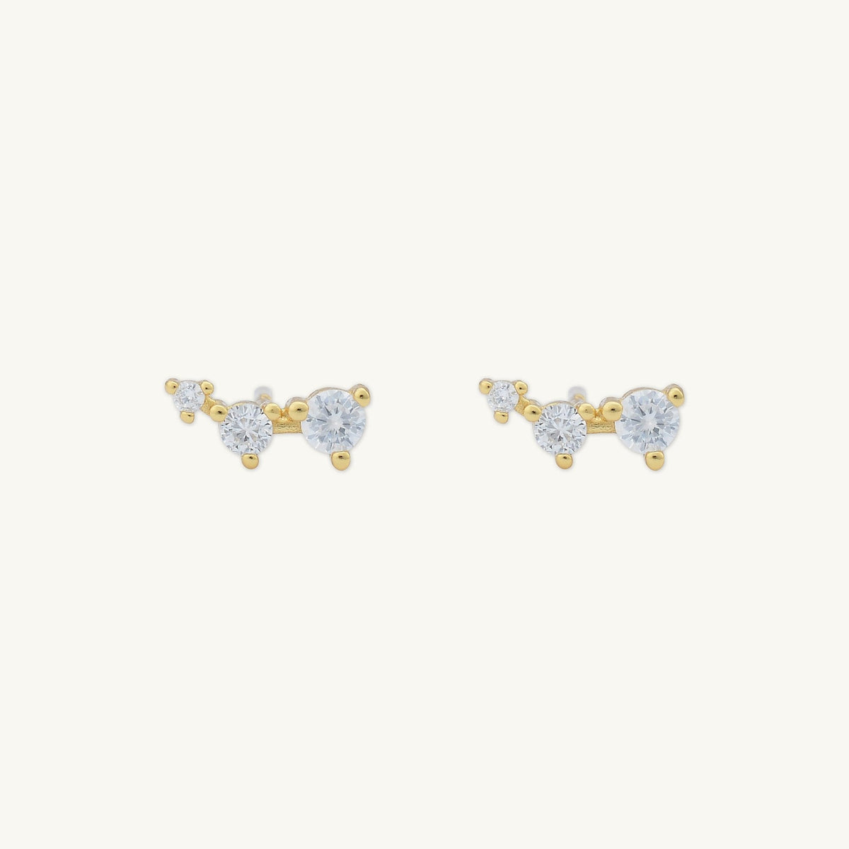 Trio Sapphire Stud Earrings