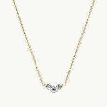 Trio Solitaire Moissanite Necklace