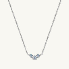 Trio Solitaire Moissanite Necklace