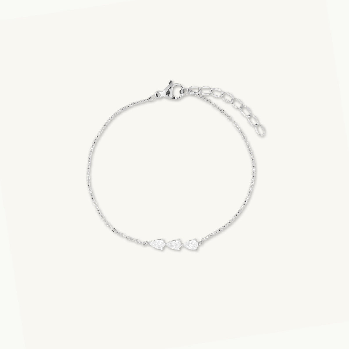 Trio Teardrop Linear Bracelet