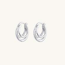 Triplet Pave Huggie Earrings