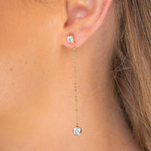 Twin Dangle Solitaire Moissanite Stud Earrings 1.0 Carat