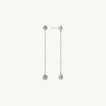Twin Dangle Solitaire Moissanite Stud Earrings 1.0 Carat