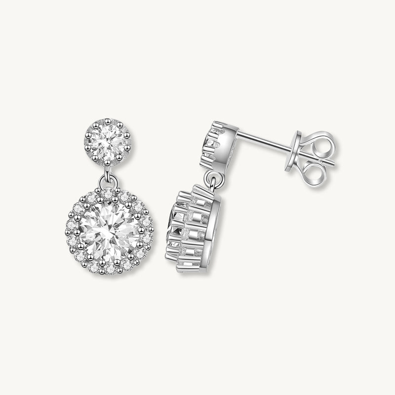 Twin Moissanite Stud Earrings 1.0 Carat