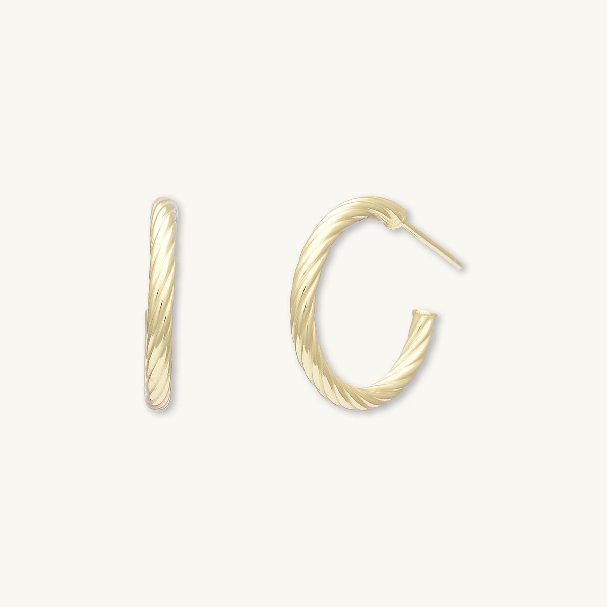 Twist Statement Half Hoop Earrings