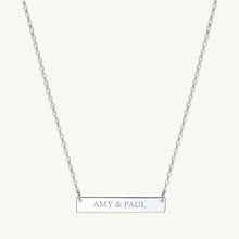 Two Name Engraved Bar Necklace