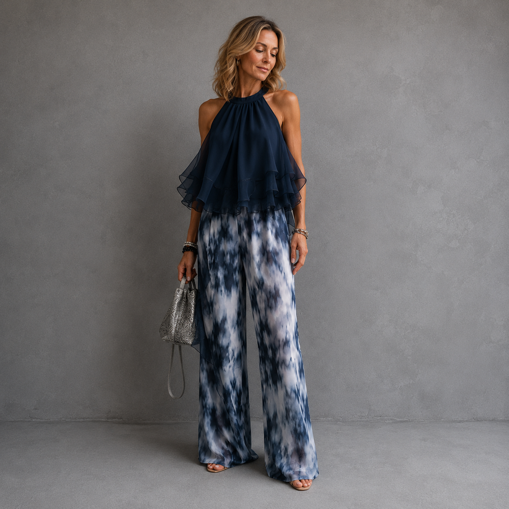 Jennifer™ Halter Neck Chiffon Set
