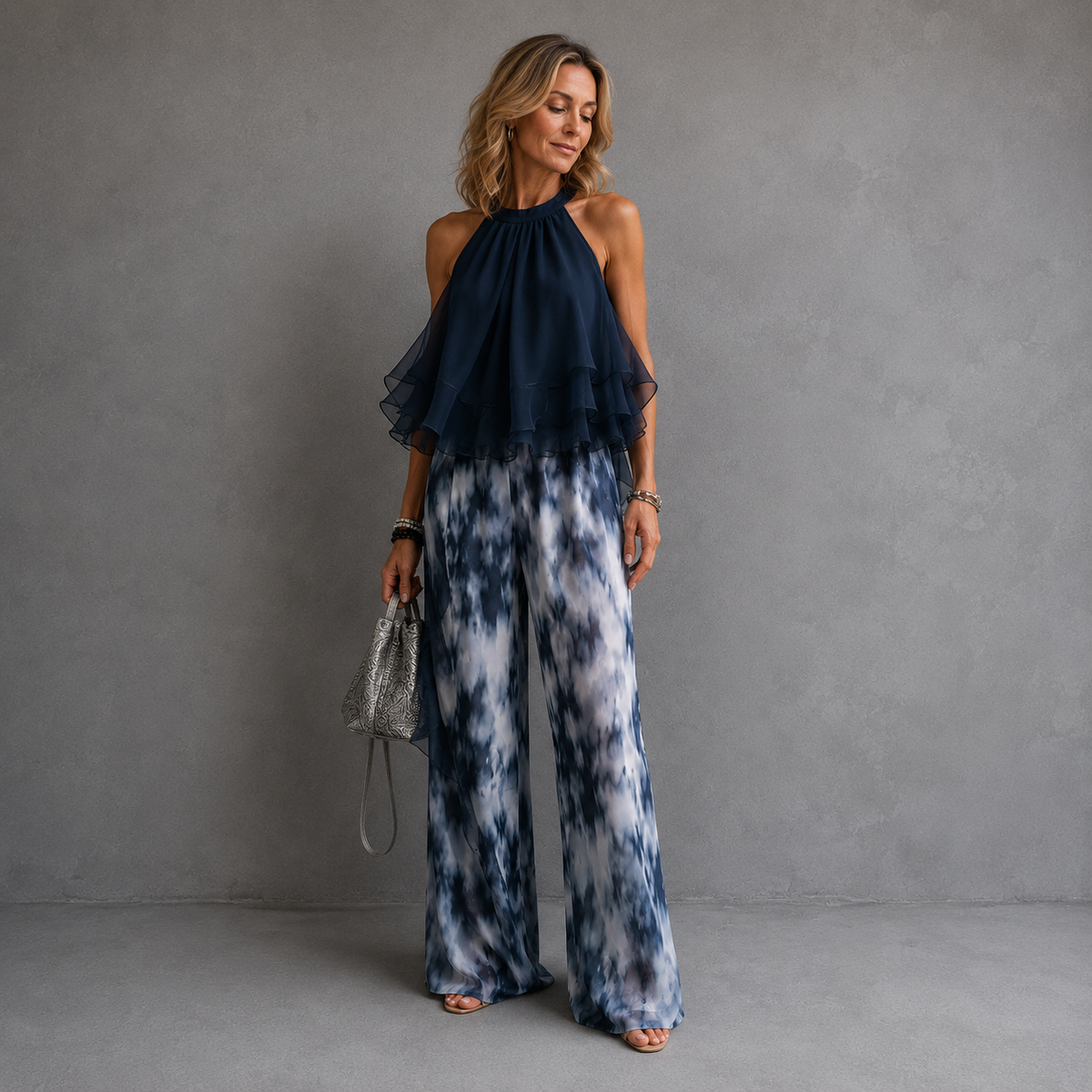Jennifer™ Halter Neck Chiffon Set