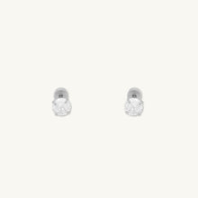 Unisex Circle Zirconia Flatback Earrings