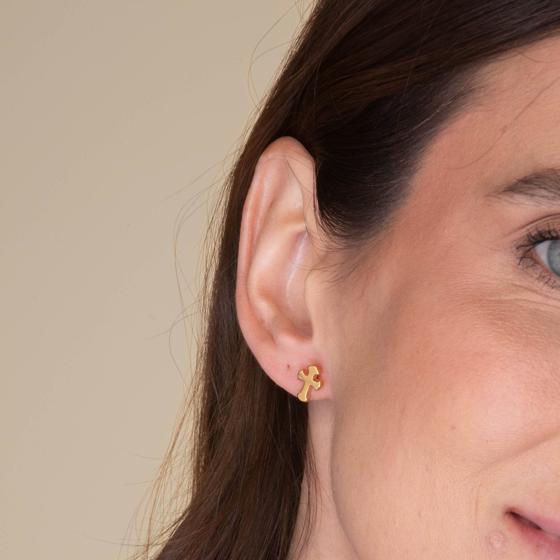Unisex Cross Stud Earrings