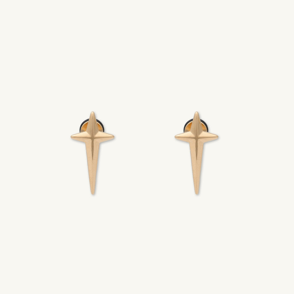 Unisex Long Cross Stud Earrings