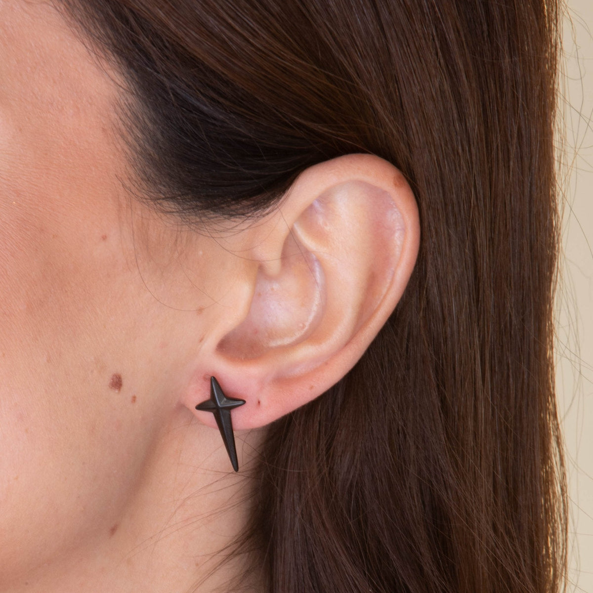 Unisex Long Cross Stud Earrings