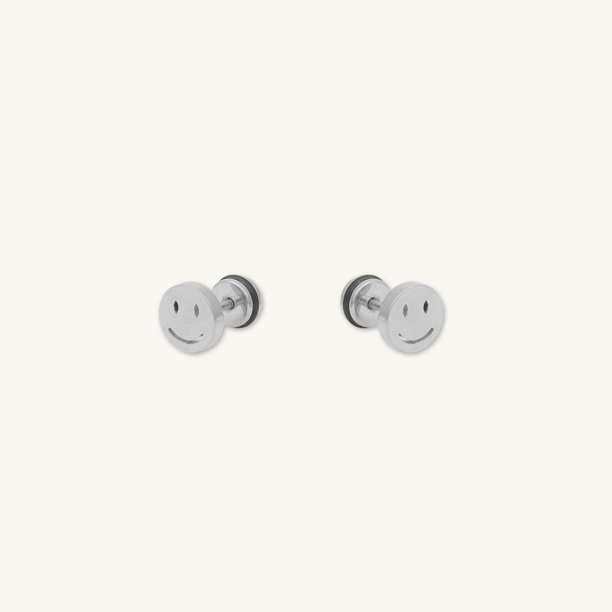 Unisex Smiley Face Stud Earrings