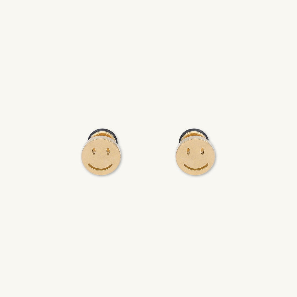 Unisex Smiley Face Stud Earrings