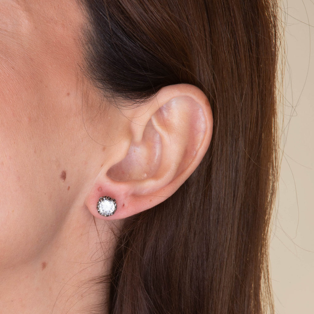 Unisex Zirconia Gothic Stud Earrings