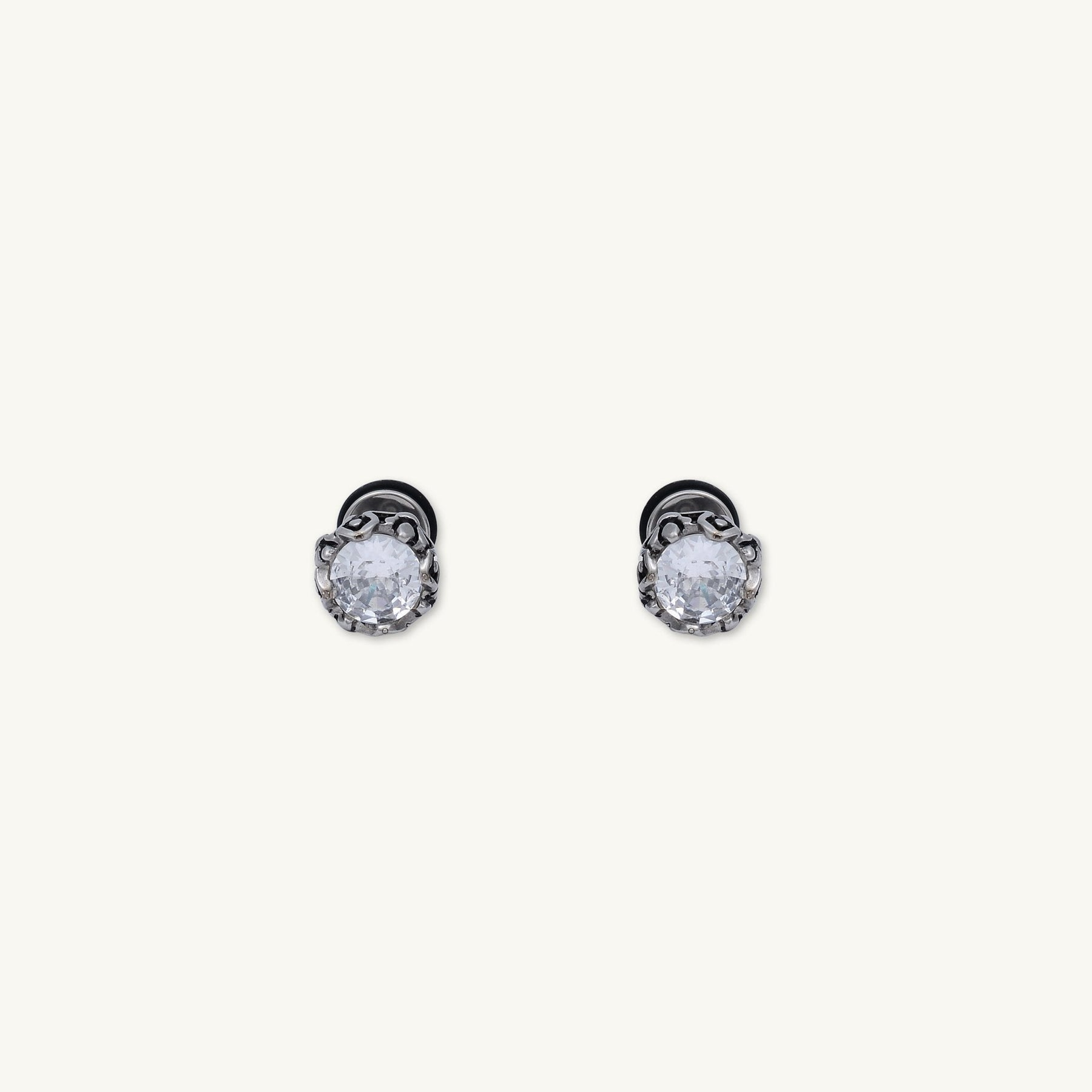 Unisex Zirconia Gothic Stud Earrings