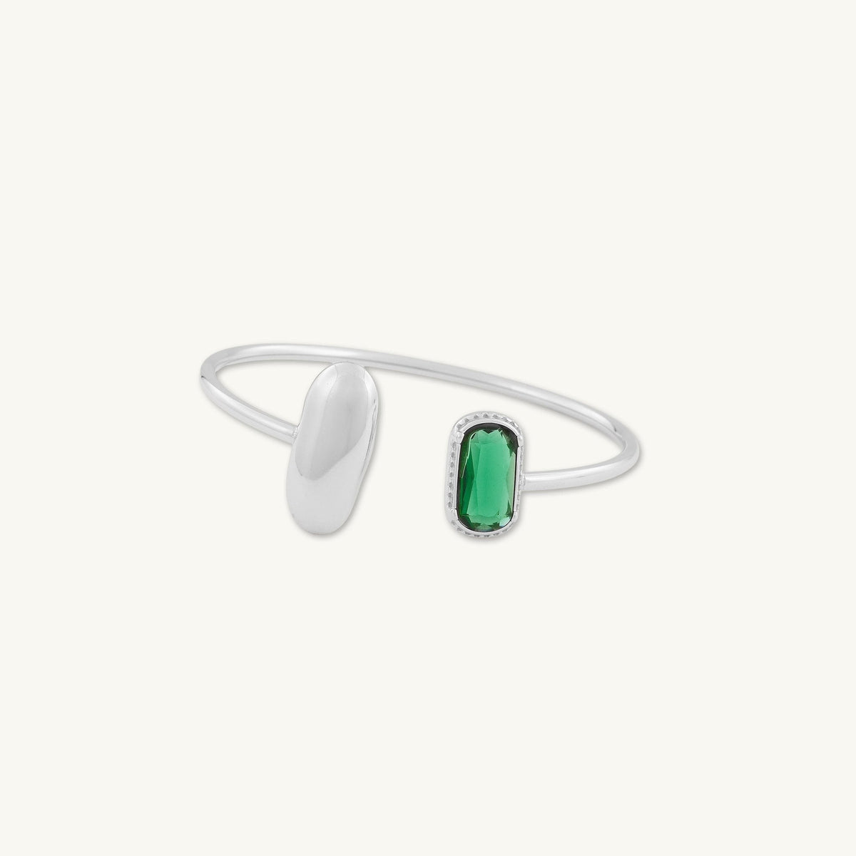 Vanessa Emerald Open Cuff Bangle