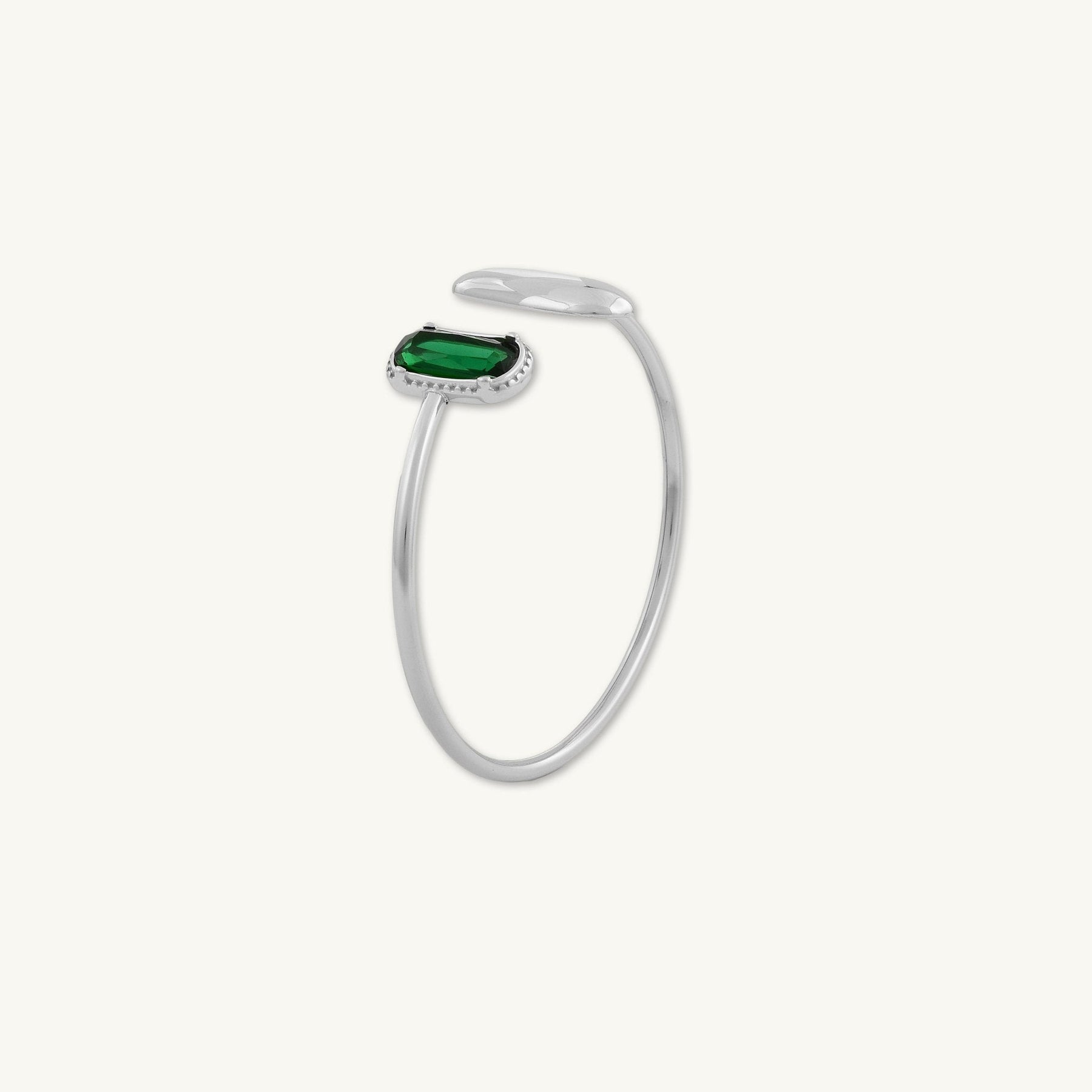 Vanessa Emerald Open Cuff Bangle