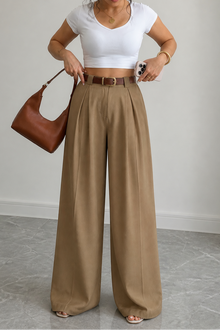 Longline – Deep Pleat Wide-Leg Trousers