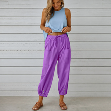 Wearbella – Wide-Leg Linen Blend Drawstring Pants