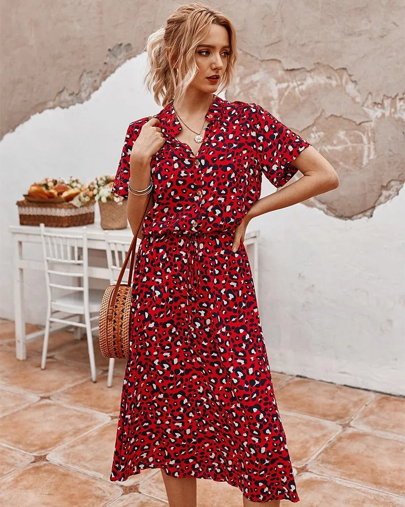 Elora Women's Dress – Elegant Dress with Buttoning, Flattering Cut & Refined Look