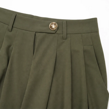 Velora – High Waist Pleated Tapered Wide Leg Trousers for Women
