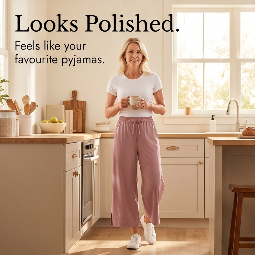 Veluna – Effortless Wide-Leg Crop Pants