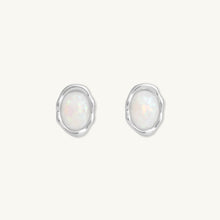 Vintage Oval Opal Stud Earrings