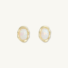 Vintage Oval Opal Stud Earrings