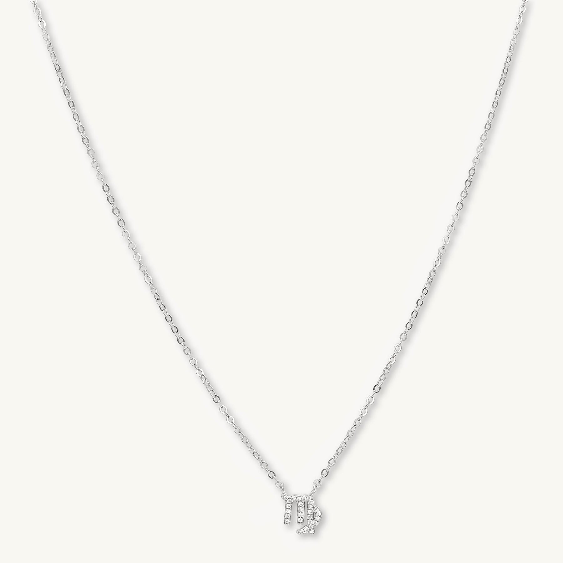 Virgo Sapphire Charm Zodiac Star Sign Necklace