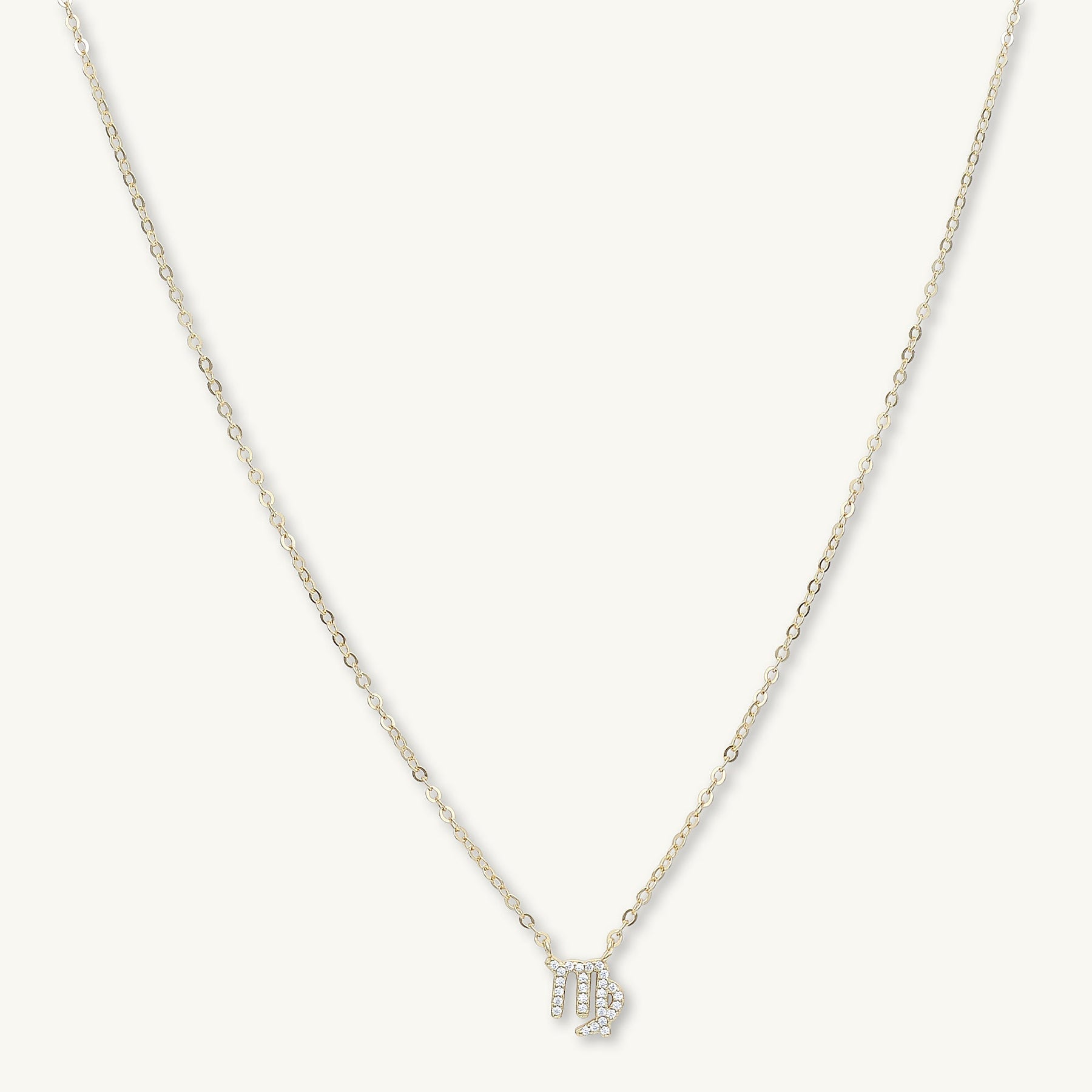 Virgo Sapphire Charm Zodiac Star Sign Necklace