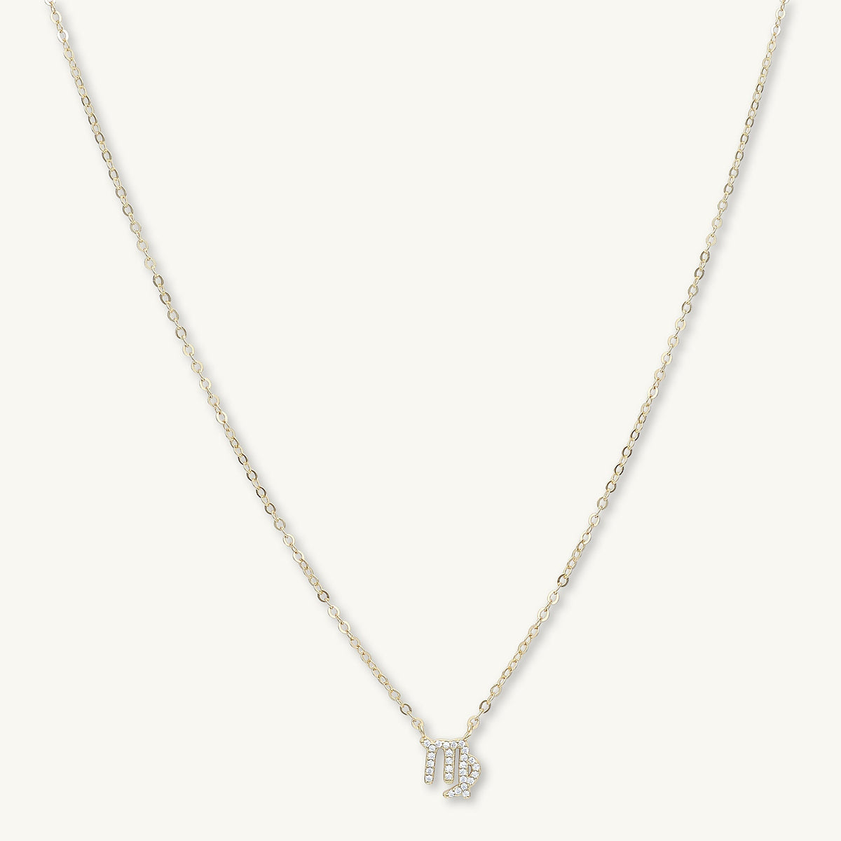 Virgo Sapphire Charm Zodiac Star Sign Necklace