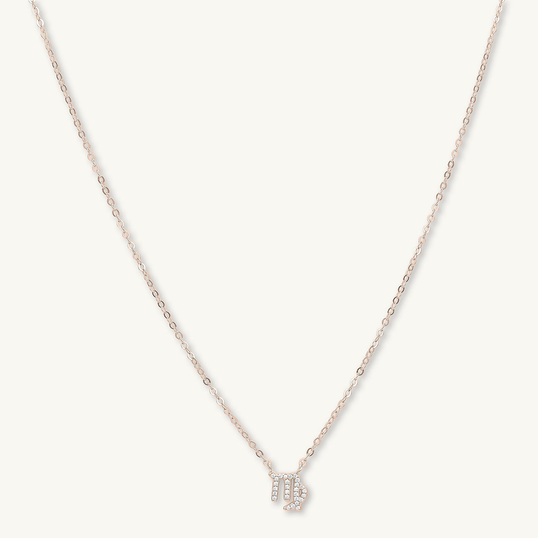 Virgo Sapphire Charm Zodiac Star Sign Necklace